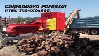 Chipeadora Forestal de alta produción PTML 350550x800  Produciendo chips en alta escala [upl. by Halyak695]