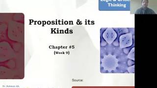 Lecture 9 Proposition and its Kinds  Logic amp Critical Thinking  Dr Rahman Ali  Univ of Peshawar [upl. by Wandie]