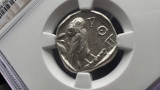 440404 BC Athens Tetradrachm NGC CH AU 44 [upl. by Alrich]