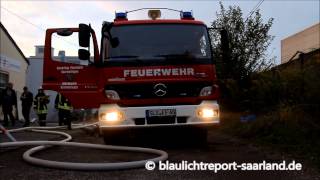 Brand einer Dachdeckerei in Saarwellingen [upl. by Drofwarc]