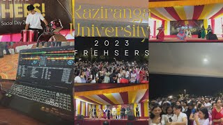 Freshers Program at Kaziranga University 2023 freshers in ku  Kaziranga university vlog❤️ [upl. by Ahsikram532]