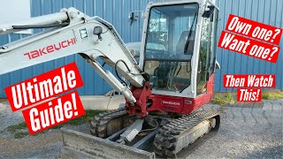 Takeuchi Mini Excavator Walkthrough and Overview Inside and Out [upl. by Camfort]