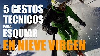 COMO ESQUIAR EN NIEVE VIRGEN  5 gestos tecnicos [upl. by Cornell]