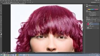 Changer la couleur des cheveux noirs avec Photoshop [upl. by Clie498]