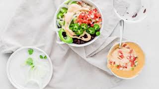 Vegetarian Burrito Bowl with Queso Sauce [upl. by Hendren]