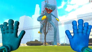 RUNNING AWAY FROM THE BIG AND EVIL HUGGY WUGGY  GARRYS MOD [upl. by Atteuqaj]