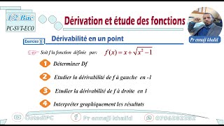 Dérivabilité en un point Exercice 1 [upl. by Notsrik]