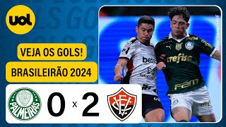 PALMEIRAS 0 X 2 VITÓRIA  CAMPEONATO BRASILEIRO 2024 VEJA OS GOLS [upl. by Ellehs]