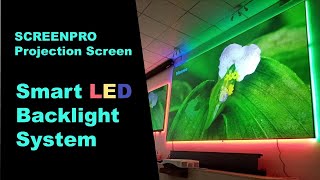 How to install SCREENPRO Projection Screen Smart LED Backlight System [upl. by Anecuza]