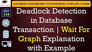 L114 Deadlock Detection in Database Transaction  Wait For Graph Explanation with Example  DBMS [upl. by Whitcomb933]