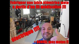 quotTutoquot fabrication table élévatrice moto électrique  bonus mes créations motos [upl. by Glassco198]