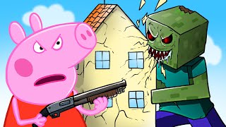 Peppa Pig сartoon Parody Giant Zombie has attacked Peppas house [upl. by Schoenburg243]