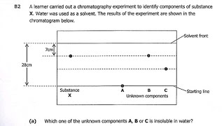 Chemistry Chromatography  Insolubility and Rf value of components exam revision [upl. by Gass]