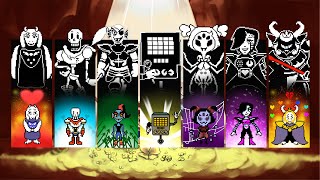 Undertale All Main Boss Battle Themes Pacifist Genocide Final Bosses [upl. by Adiehsar]