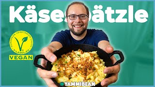 Vegane Käsespätzle  So gehen Spätzle ohne Ei [upl. by Holihs]