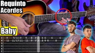 Baby  Eslabón Armado  Requinto y Acordes  Tutorial  Como tocar en Guitarra Con TABS [upl. by El]