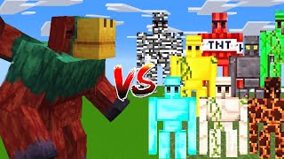 SUPER SNIFFER vs All Minecraft Golems  Minecraft Mob Battle [upl. by Zehcnas]