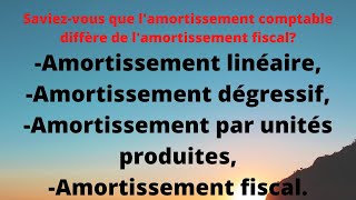 Comment calculer lamortissement comptable et fiscal [upl. by Naimerej]