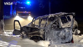 VN24  Fahrer flüchtet nach FeuerUnfall  Was geschieht nachdem die Feuerwehr ihre Arbeit getan hat [upl. by Maryrose]