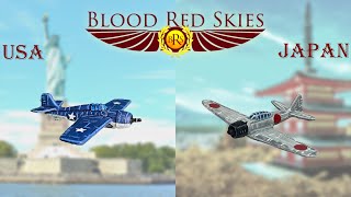 USA vs Japan  Episode 1  Blood Red Skies Battle Report [upl. by Ylera270]