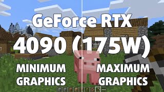 🎮 NVIDIA GeForce RTX 4090 Laptop 175W  Minecraft gameplay benchmarks 1080p [upl. by Violeta]