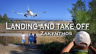 Landing and take off at Zakynthos airport  almost like St Martin airport 💖 Best places 👀 [upl. by Cressler502]