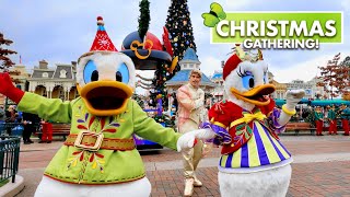 Christmas Gathering Town Square 4K Christmas Disneyland Paris 2024 🎄 [upl. by Hrutkay]