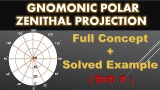 gnomonic polar zenithal projection [upl. by Akimyt]