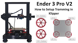 Ender 3 Pro V2 How to Setup Screw Tilt Calculate aka Tramming in Klipper [upl. by Yennej]