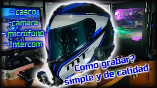 ¿Con qué grabo mis videos  Mi configuración de casco  con final inesperado XD [upl. by Idarb]