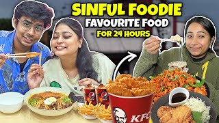 SinfulFoodie FAVOURITE FOOD for 24 Hours😋🕑😎 Food Challenge [upl. by Auria807]