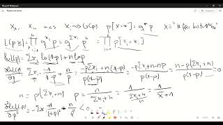 Estimador Máximo Verosímil distribución Geométrica [upl. by Ike]