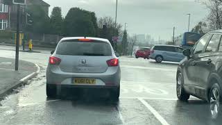 14 Cheetham Hill real test route Albert park Rd A6 over big roundabout [upl. by Yhtomit]