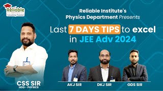 Last 7 Days Tips to excel Physics for JEE Advanced 2024 [upl. by Flanigan358]