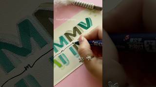 Satisfying Name Lettering Art 😌 shorts handlettering halyncalligraphy [upl. by Ilwain]