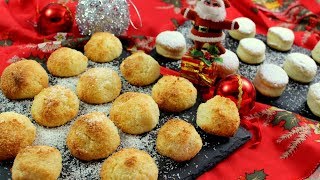 2 POSTRES MUY FACILES PARA NAVIDAD BOLAS DE COCO Y NEVADITOS [upl. by Gnaw]