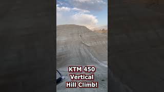 KTM 450 makes vertical hill climb [upl. by Ayatnwahs]