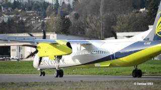 Skywork Dash 8Q takes off to London City Airport HD [upl. by Annabel]