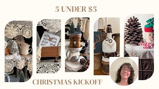 5 Under 5 Vintage Christmas farmhousefrugally diy vintage christmas neutral [upl. by Prince]