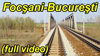 Focsani  Bucuresti  full rear view  train ride  Zugfahrt  romanian routes [upl. by Elyrad]