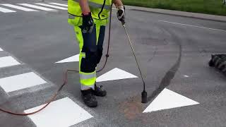 SWEDEN  Thermoplastic road marking project performed by EKC Sverige AB  Part 3 MasterWorkers [upl. by Kerstin159]