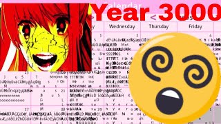 Never go to year 3000 on the calender in Monika after story mas Easter egg [upl. by Akemed]