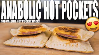 ANABOLIC HAM amp CHEESE HOT POCKETS  100 Calorie Homemade Hot Pocket Recipe [upl. by Yablon]