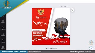 Membuat Twibbon HUT ke79 RI di Canva [upl. by Bernarr]