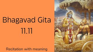 Bhagavad gita 1111 recitation with meaning and explanation [upl. by Takeshi]