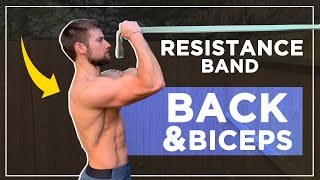 Resistance Band  Back amp Biceps 15 minutes Follow Along Workout [upl. by Nirihs133]