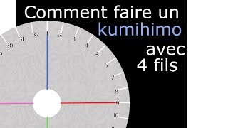 Comment réaliser un kumihimo à quatre fils [upl. by Yramesor]