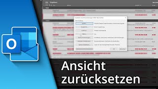 Outlook Ansicht zurücksetzen ✅ Tutorial [upl. by Sparhawk620]