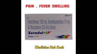 Zerodaol  SP Tablet Uses दर्द Pain zerodolsp medicinehubrock [upl. by Ydal]