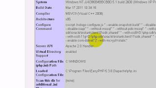 Réglages dEasyPHP pour Windows [upl. by Tecil]